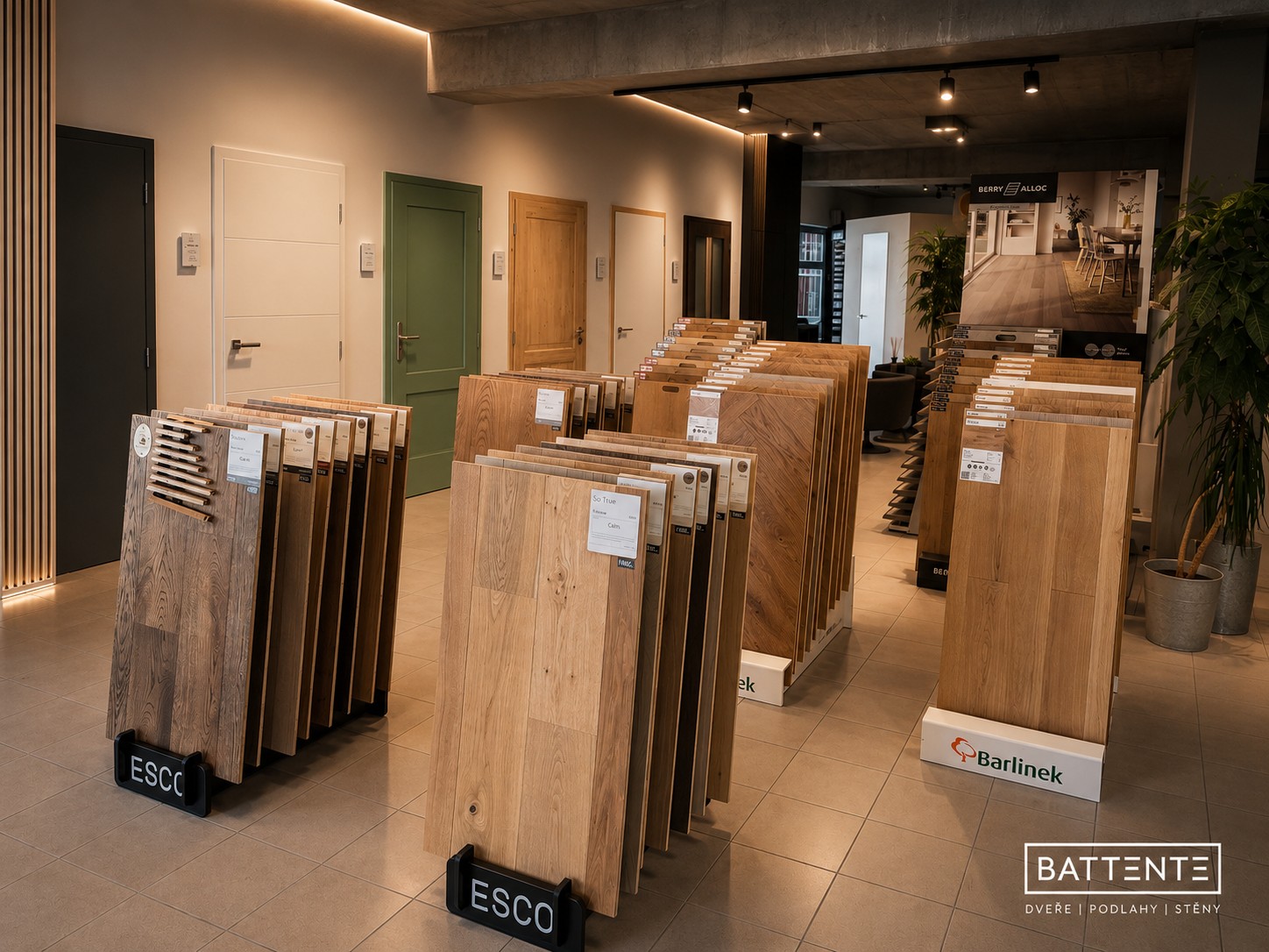 Showroom dřevěné podlahy Praha Battente